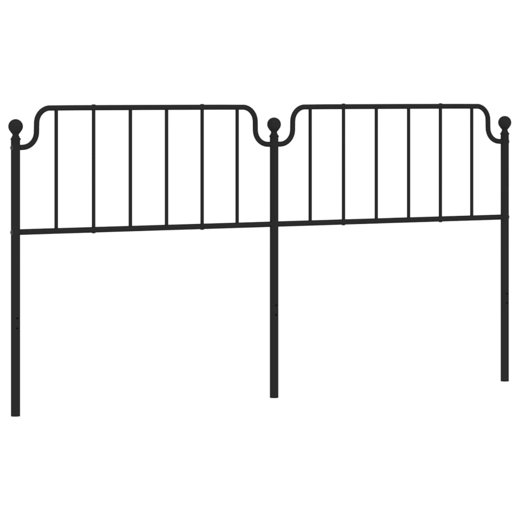 Tête de lit métal noir 193 cm Têtes et pieds de lit vidaXL   