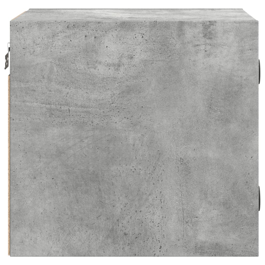 Table de chevet avec porte en verre gris béton 35x37x35 cm Tables de chevet vidaXL   