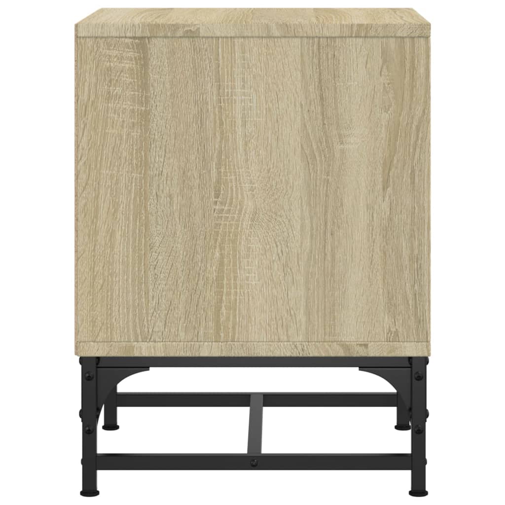 Table de chevet avec porte en verre chêne sonoma 35x37x50 cm Tables de chevet vidaXL   