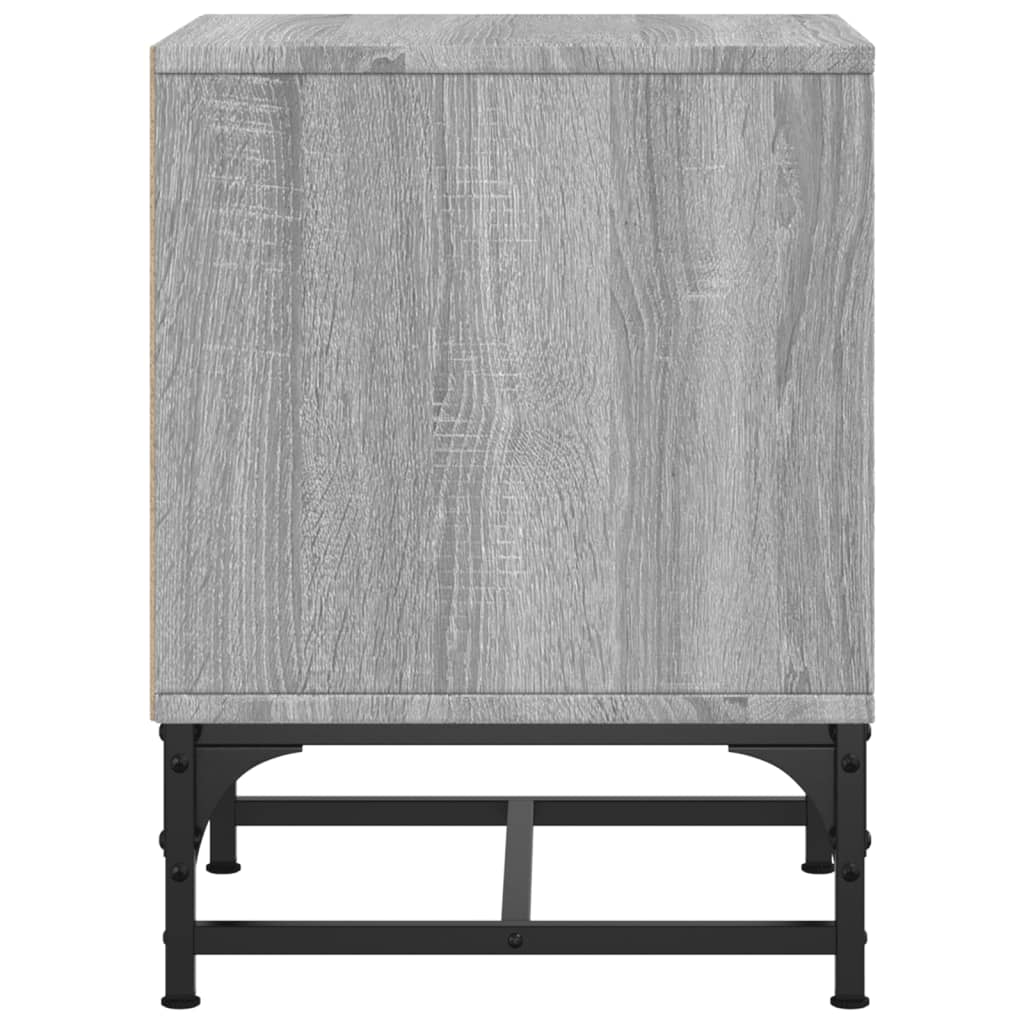 Table de chevet avec porte en verre sonoma gris 35x37x50 cm Tables de chevet vidaXL   