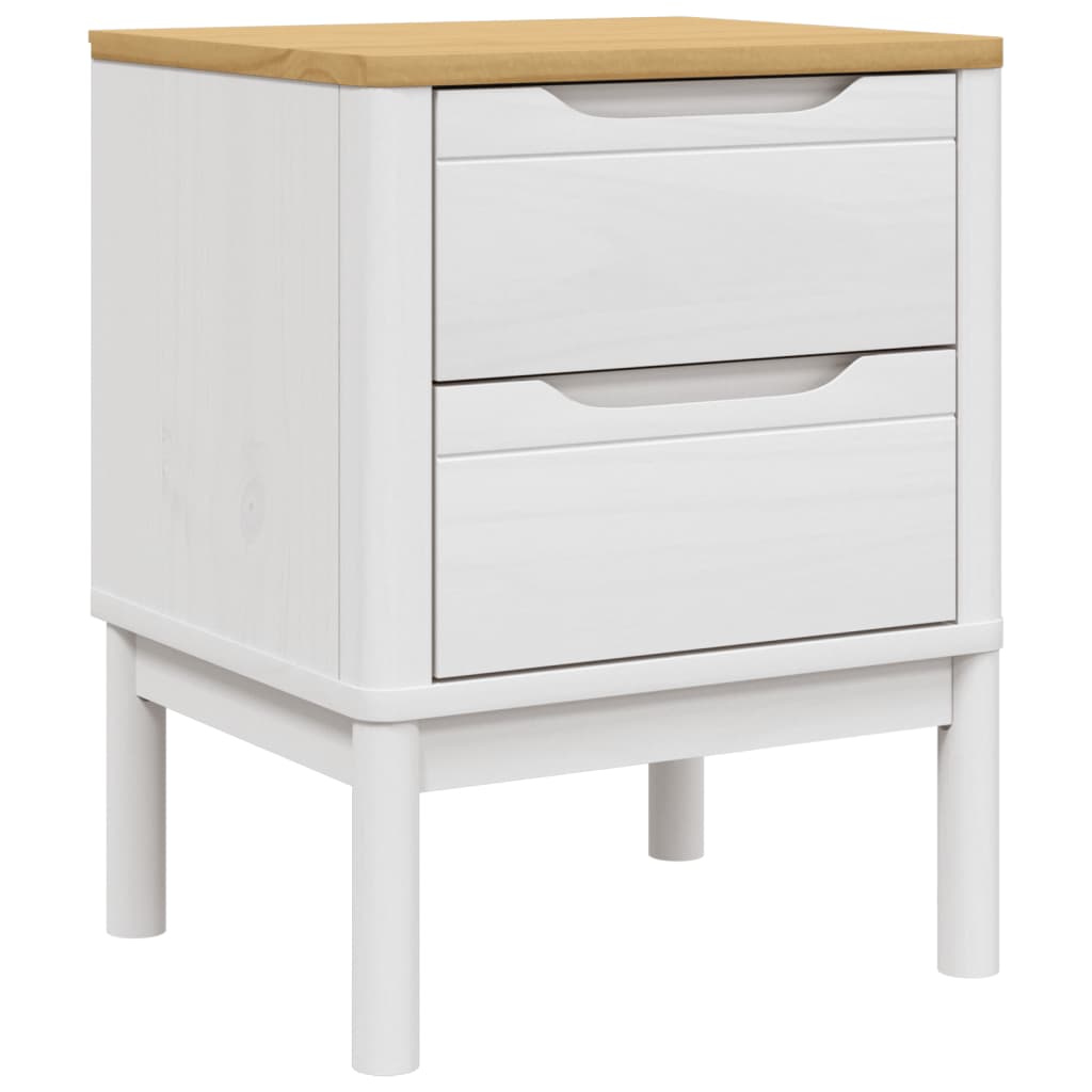 Table de chevet FLORO blanc 45x39x57 cm bois de pin massif Tables de chevet vidaXL   