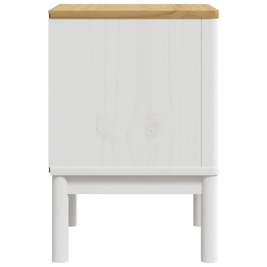 Table de chevet FLORO blanc 45x39x57 cm bois de pin massif Tables de chevet vidaXL   