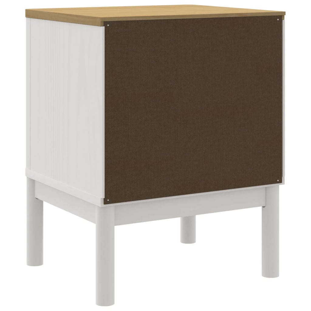 Table de chevet FLORO blanc 45x39x57 cm bois de pin massif Tables de chevet vidaXL   