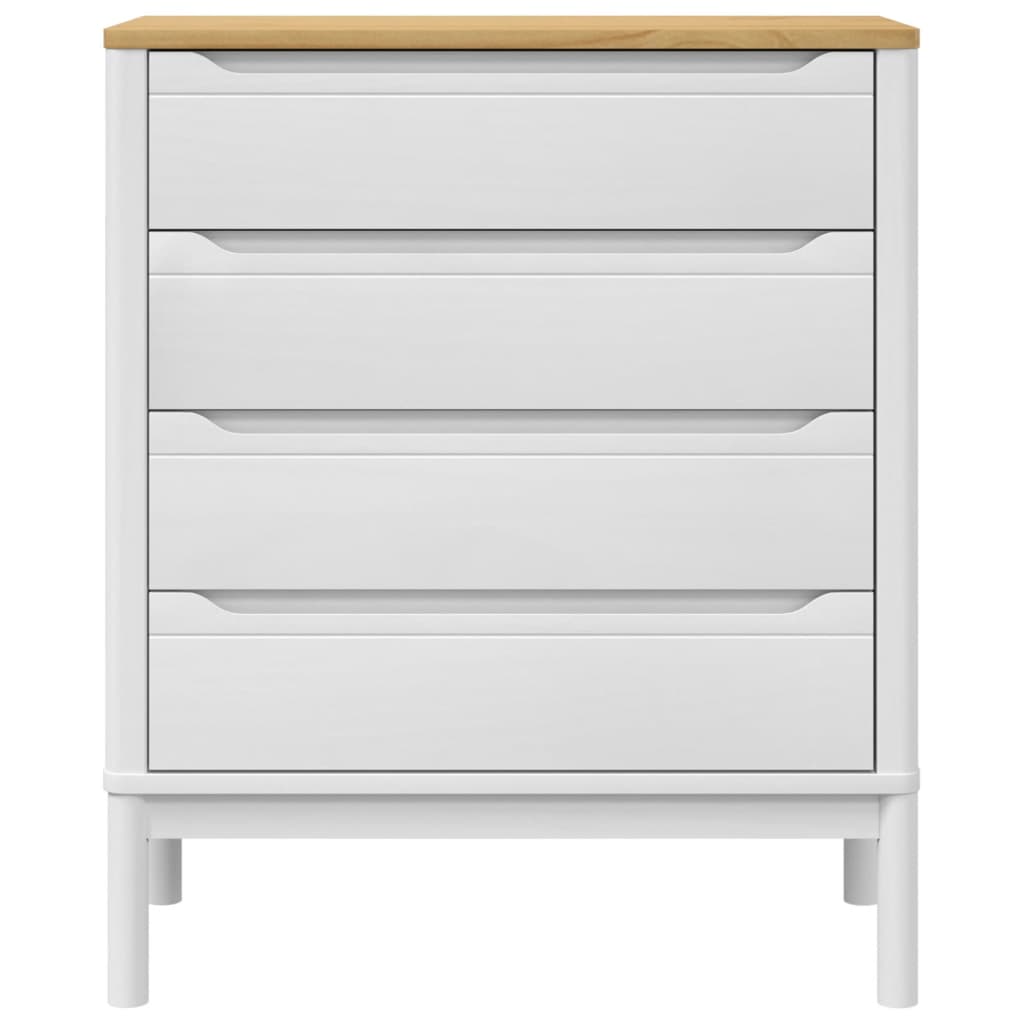 Commode FLORO blanc bois de pin massif - Xios Store SNC