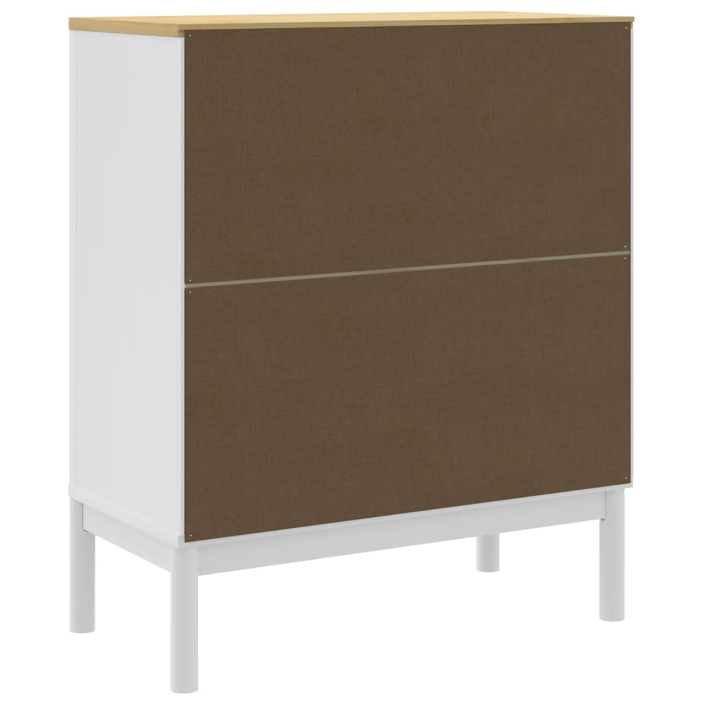 Commode FLORO blanc bois de pin massif - Xios Store SNC