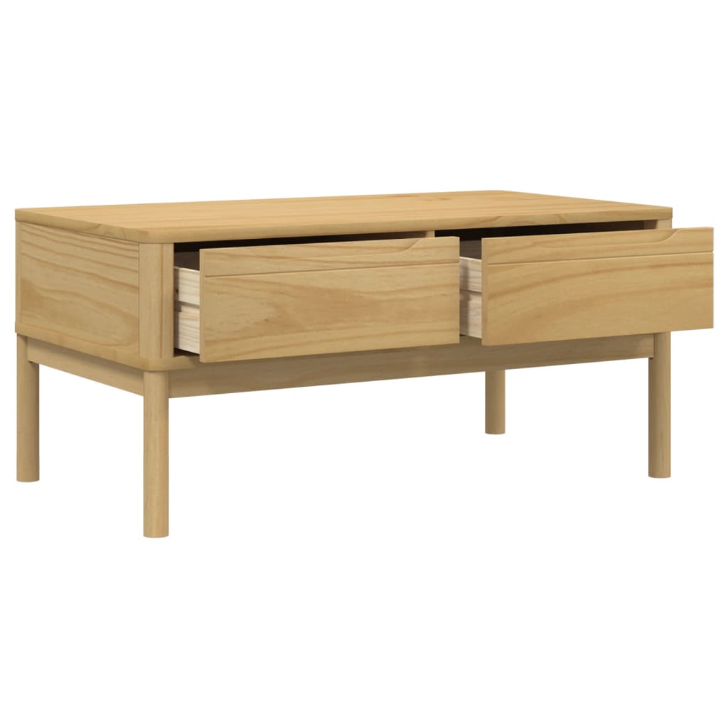 Table basse FLORO cire marron 99x55,5x45 cm bois massif de pin Tables basses vidaXL   