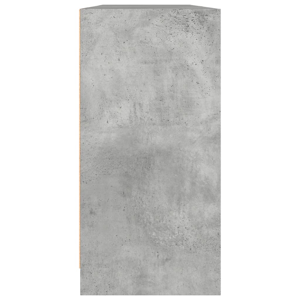 Image Bibliothèque avec portes gris béton 204x37x75 cm | Xios Store SNC vidaXL Xios Store SNC