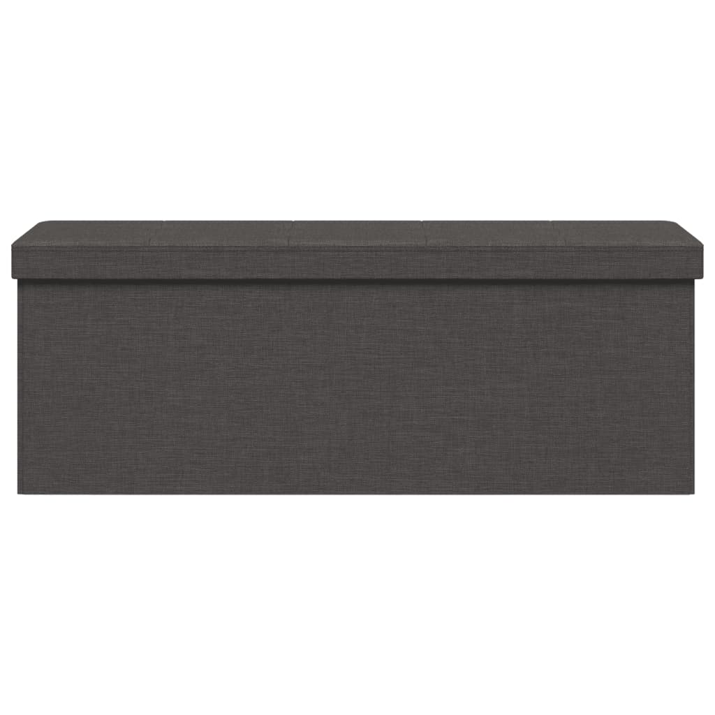 Banc de rangement pliable gris foncé faux lin Bancs coffres vidaXL   