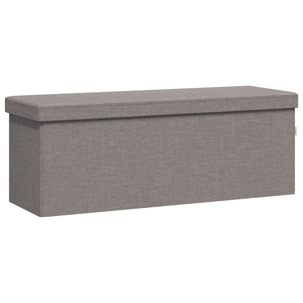 Banc de rangement pliable gris clair faux lin Bancs coffres vidaXL   