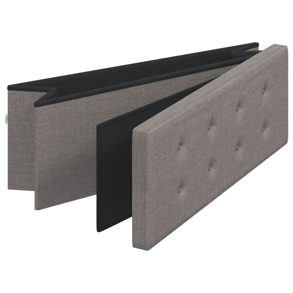 Banc de rangement pliable gris clair faux lin Bancs coffres vidaXL   