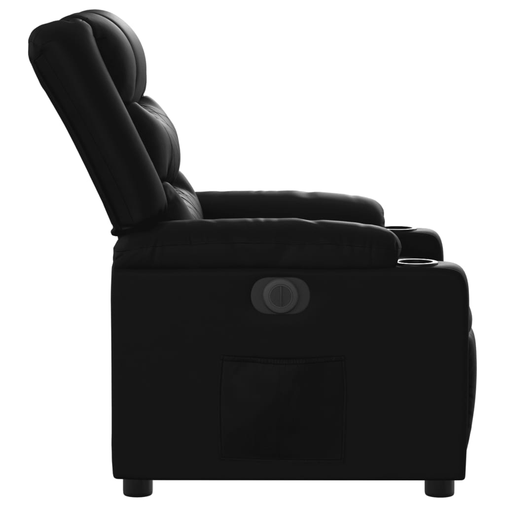 Fauteuil inclinable électrique Noir Similicuir