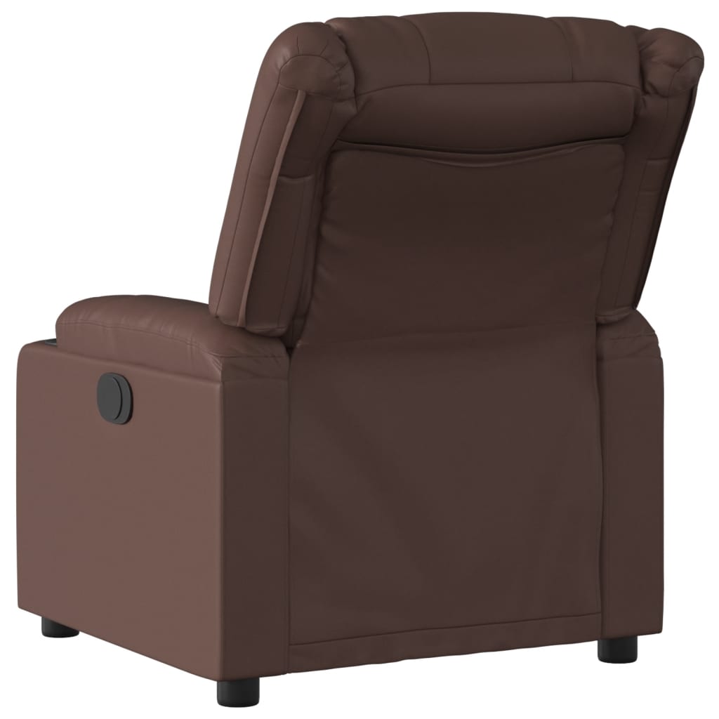 Fauteuil inclinable électrique Marron Similicuir