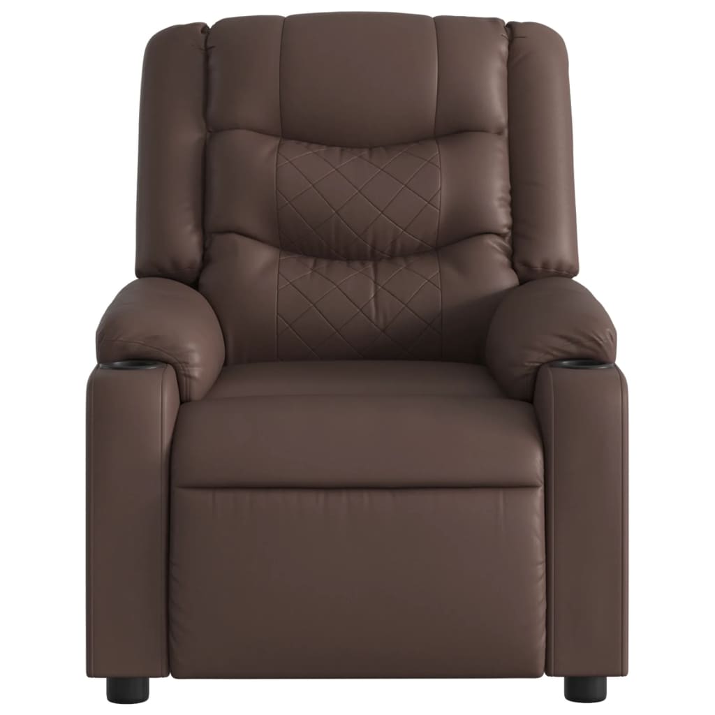 Fauteuil inclinable électrique Marron Similicuir