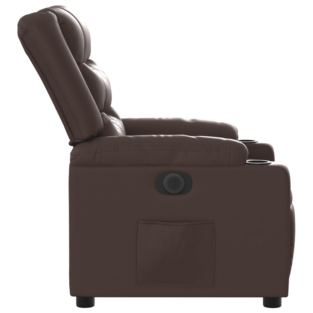 Fauteuil inclinable électrique Marron Similicuir