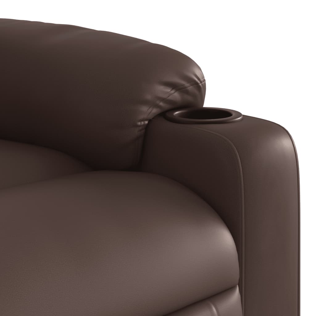 Fauteuil inclinable électrique Marron Similicuir