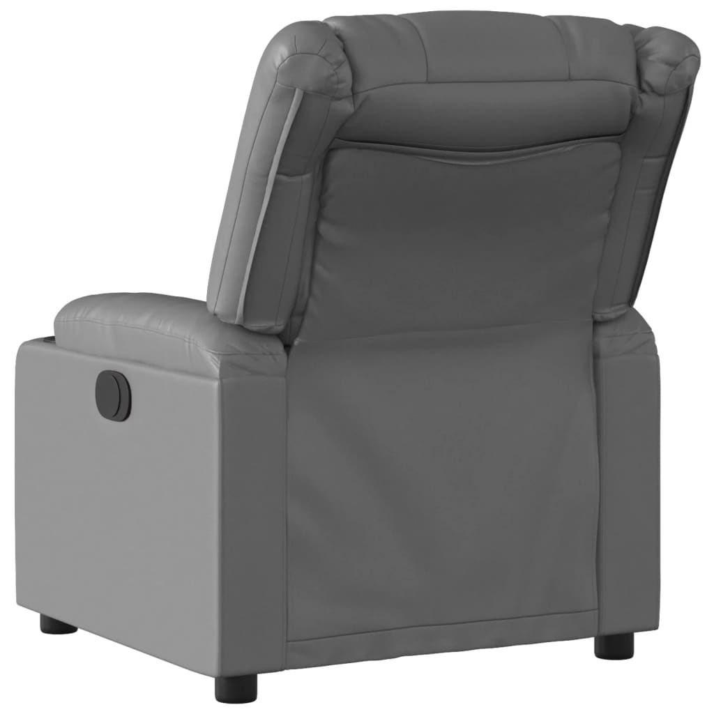 Fauteuil inclinable électrique Gris Similicuir