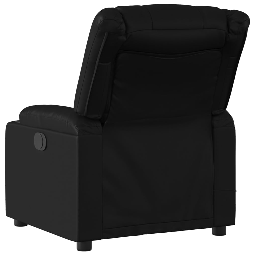 Fauteuil de massage inclinable électrique noir similicuir Fauteuils vidaXL   