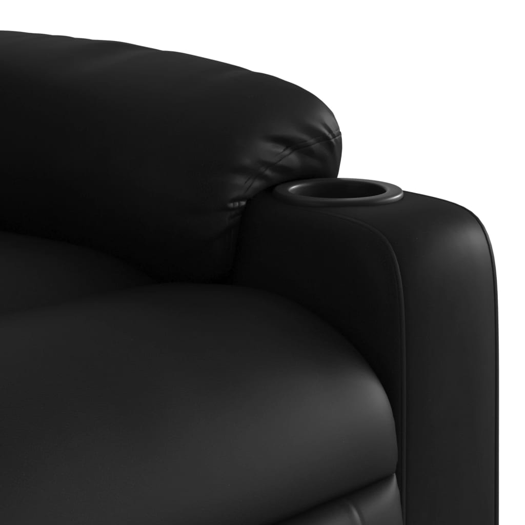 Fauteuil de massage inclinable électrique noir similicuir Fauteuils vidaXL   