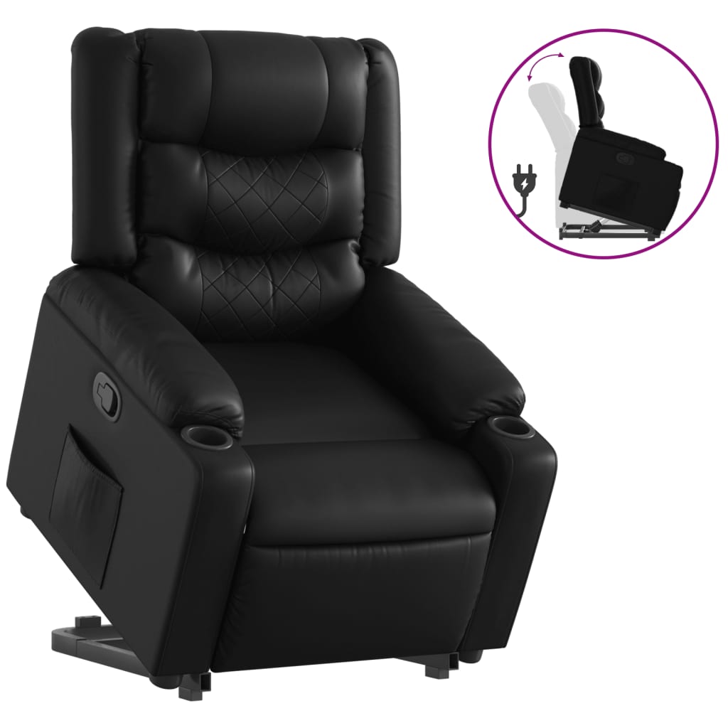 Fauteuil inclinable Noir Similicuir