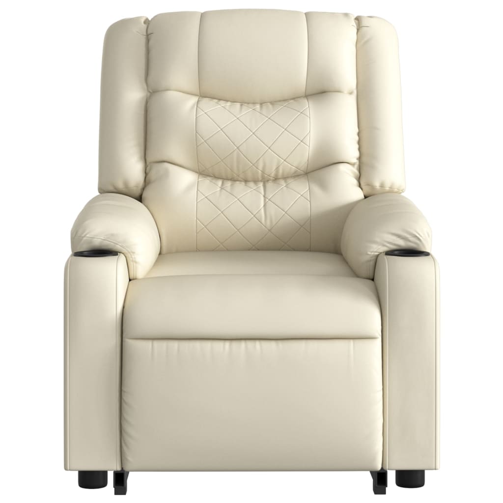 Fauteuil inclinable Crème Similicuir