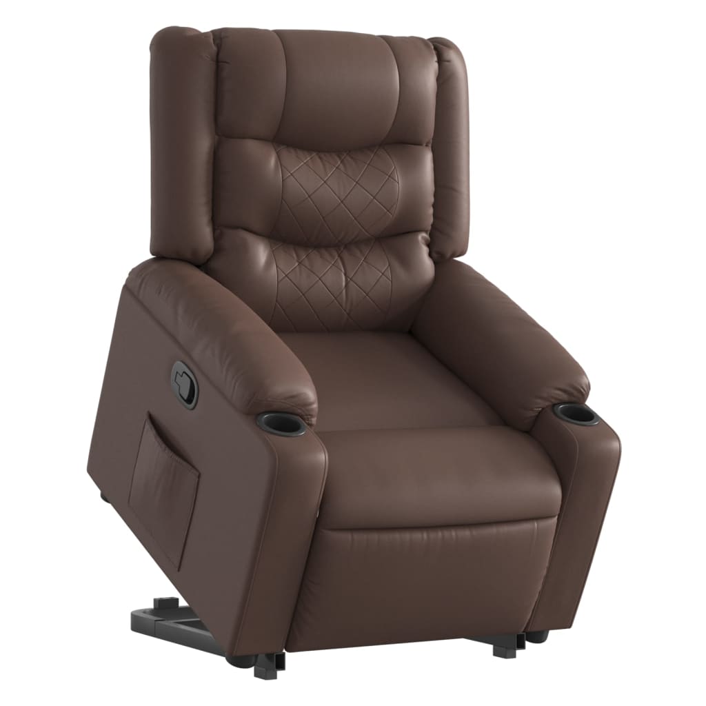 Fauteuil inclinable marron similicuir