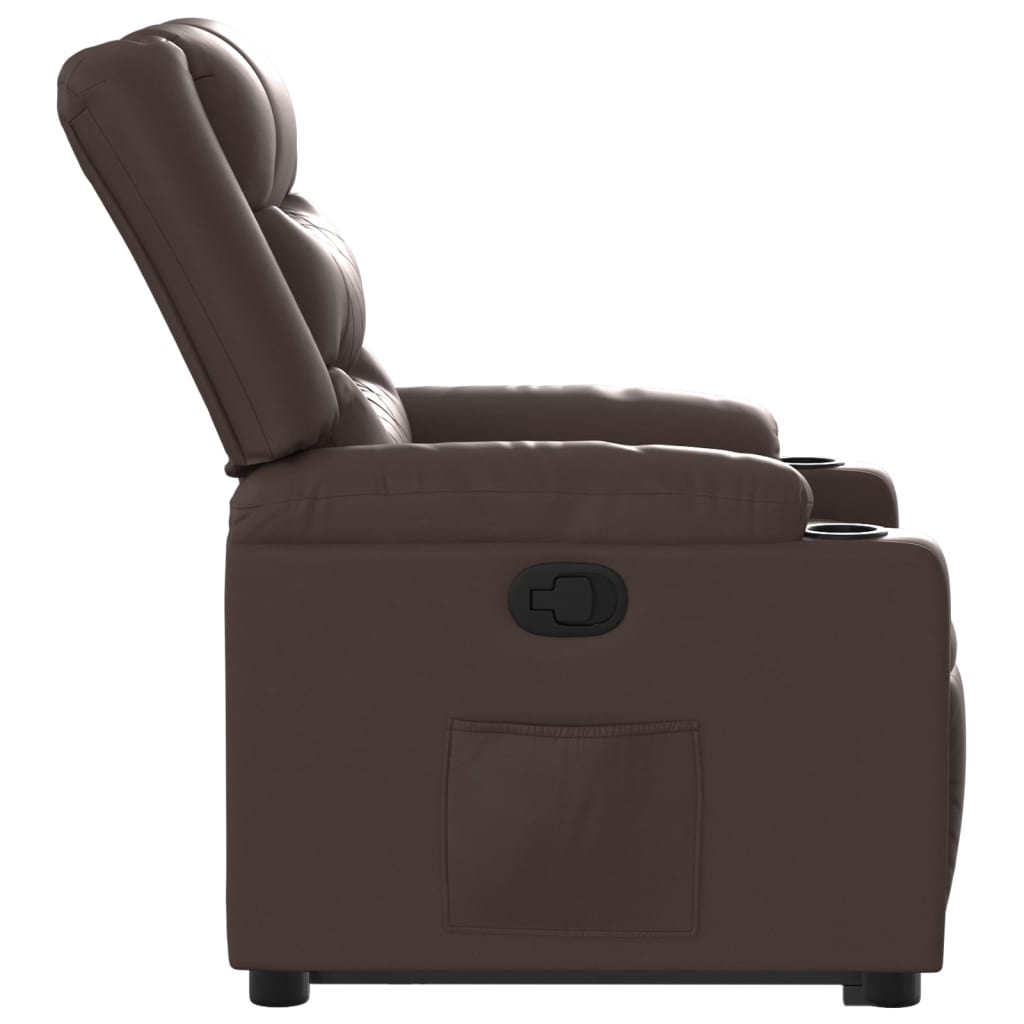 Fauteuil inclinable marron similicuir