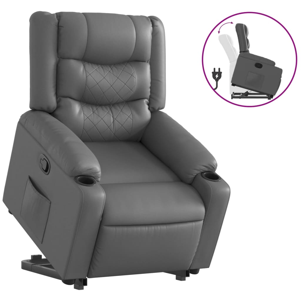 Fauteuil inclinable Gris Similicuir