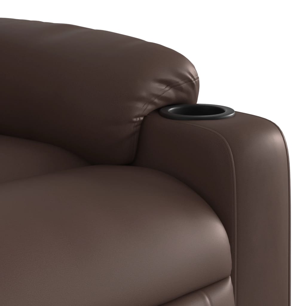 Fauteuil inclinable de massage Marron Similicuir