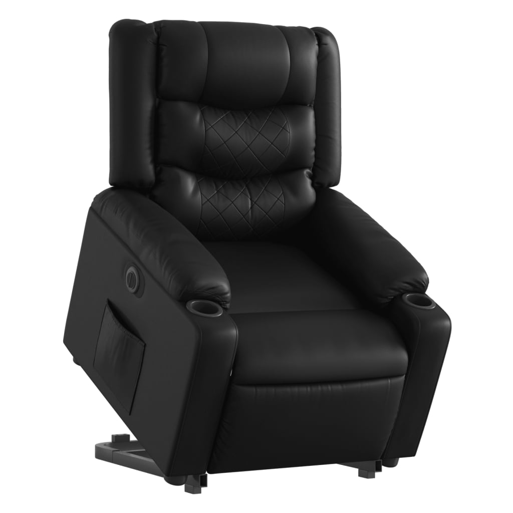 Fauteuil inclinable électrique noir similicuir