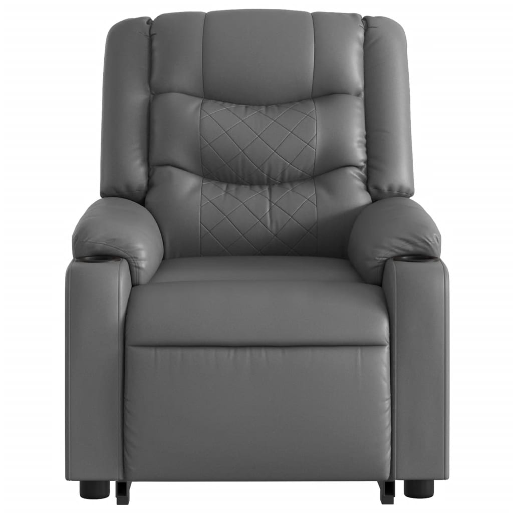 Fauteuil inclinable de massage électrique gris similicuir Fauteuils vidaXL   