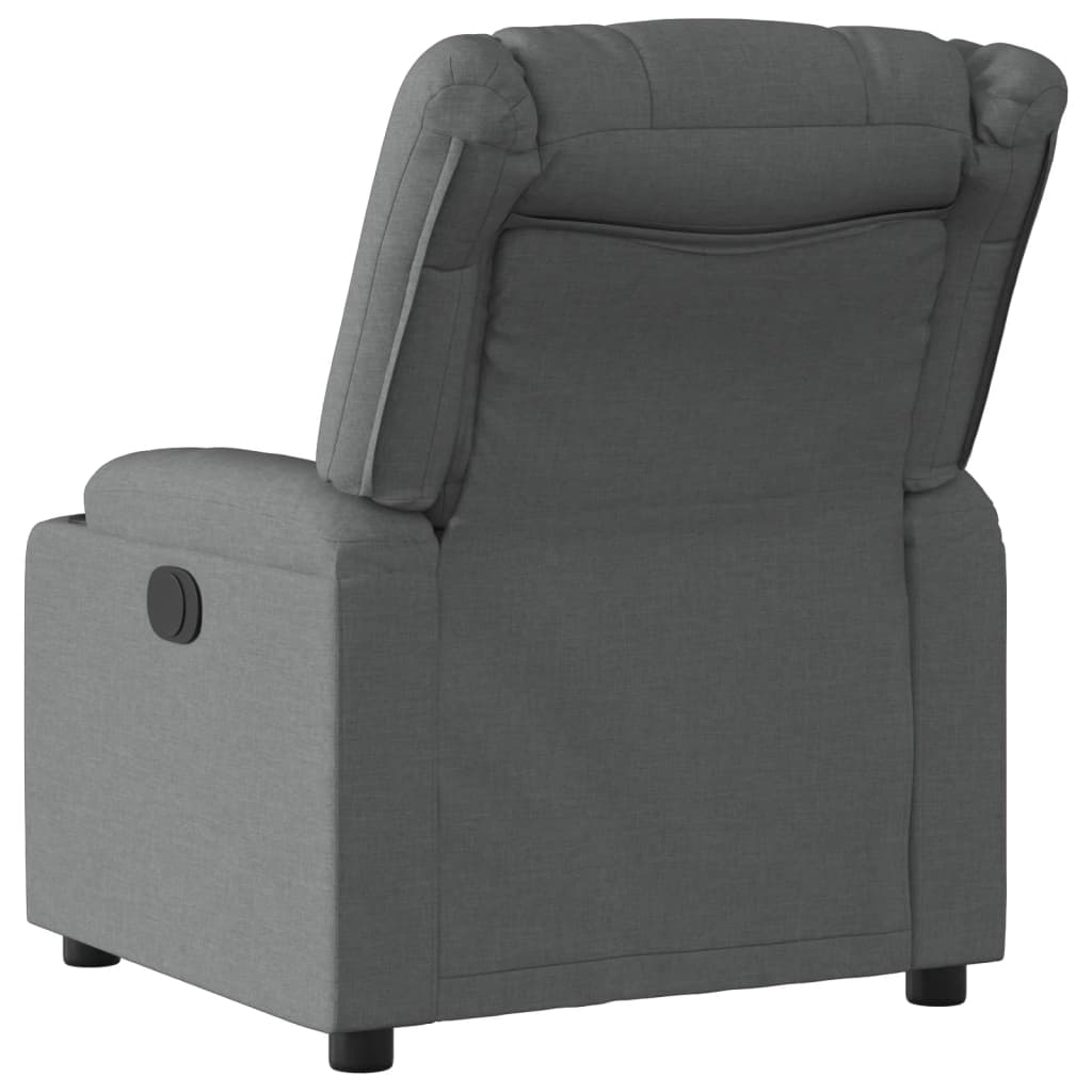 Fauteuil inclinable électrique Gris foncé Tissu Fauteuils vidaXL   