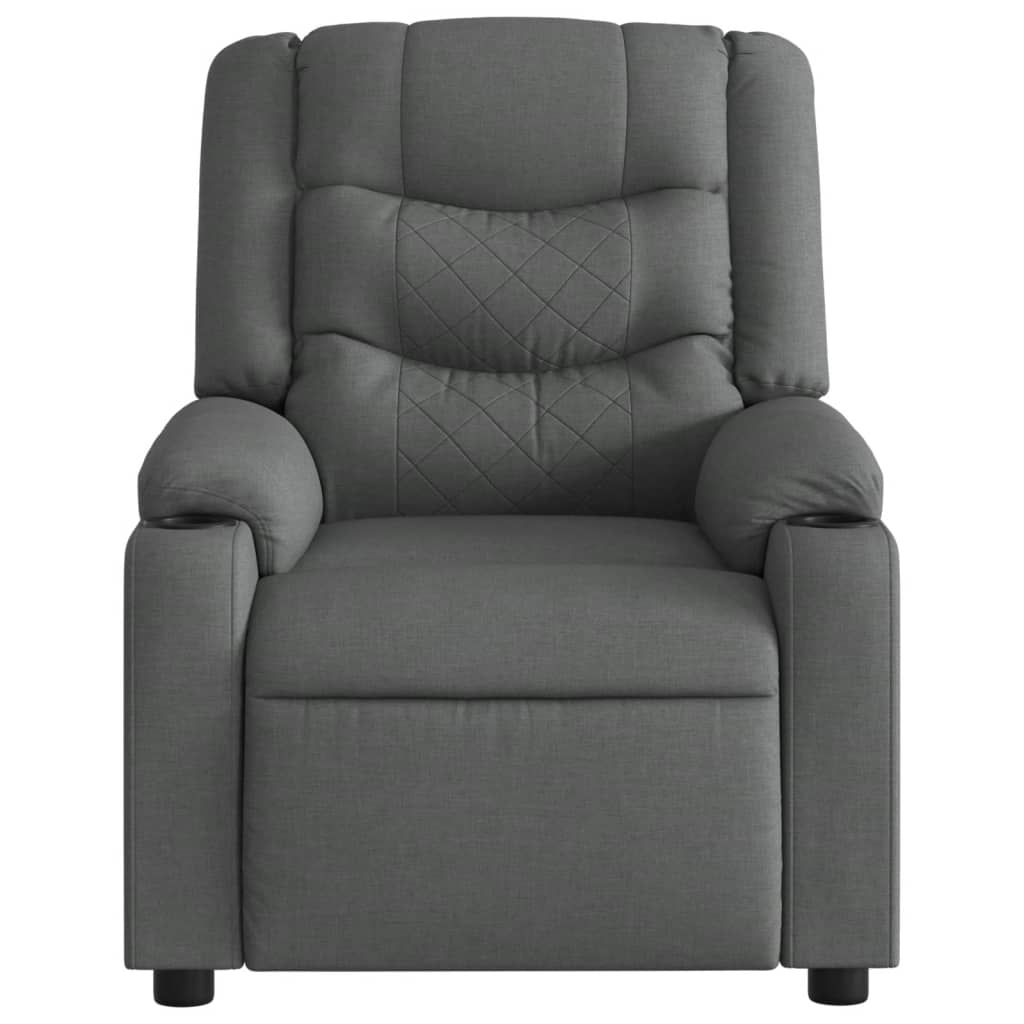 Fauteuil inclinable électrique Gris foncé Tissu Fauteuils vidaXL   