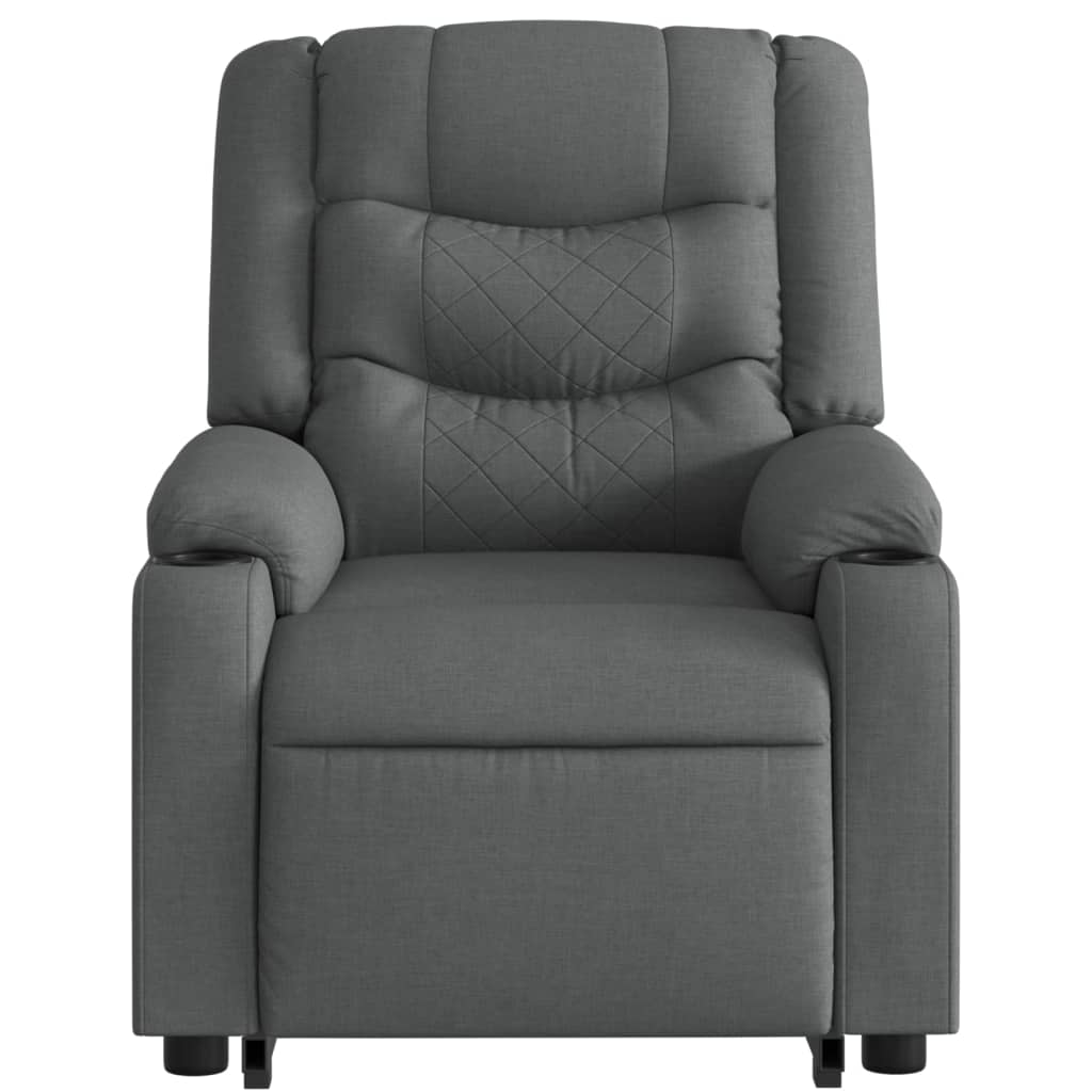 Fauteuil inclinable Gris foncé Tissu Fauteuils vidaXL   