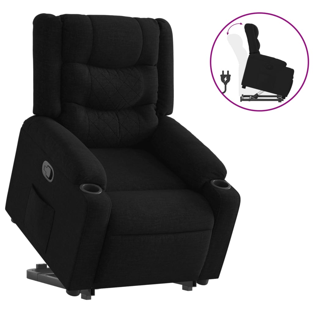 Fauteuil inclinable noir tissu - Xios Store SNC