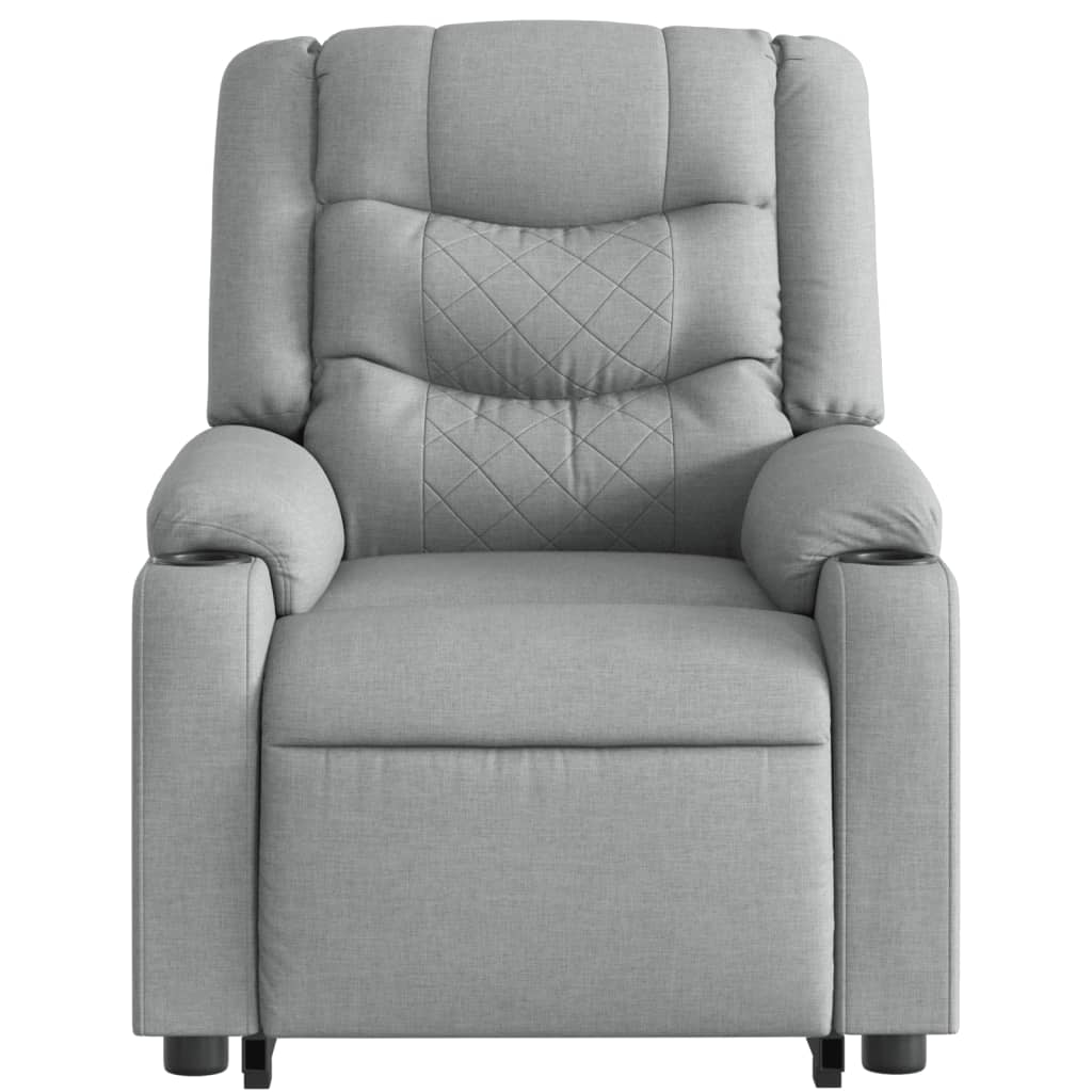 Fauteuil de massage inclinable Gris clair Tissu