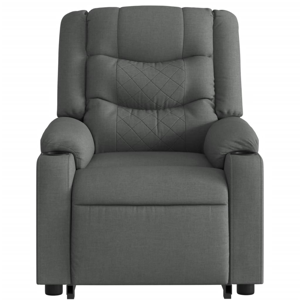 Fauteuil de massage inclinable Gris foncé Tissu