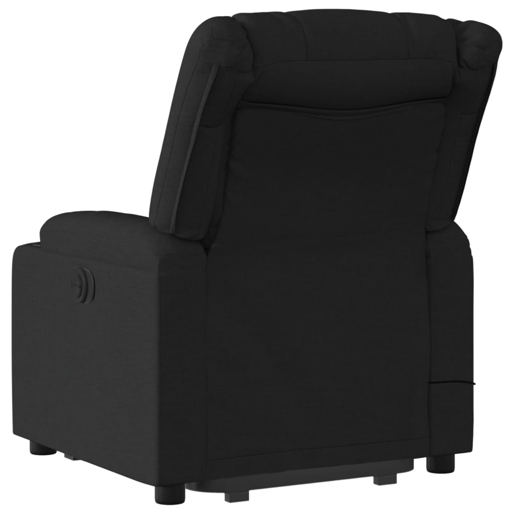 Fauteuil de massage inclinable Noir Tissu