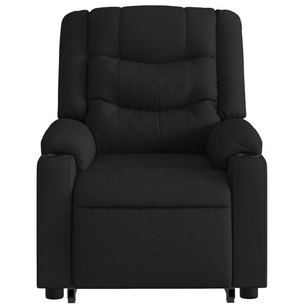 Fauteuil de massage inclinable Noir Tissu