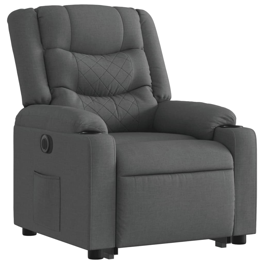 Fauteuil inclinable électrique gris foncé tissu Fauteuils vidaXL   