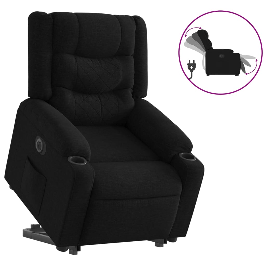 Fauteuil inclinable électrique noir tissu Fauteuils vidaXL   