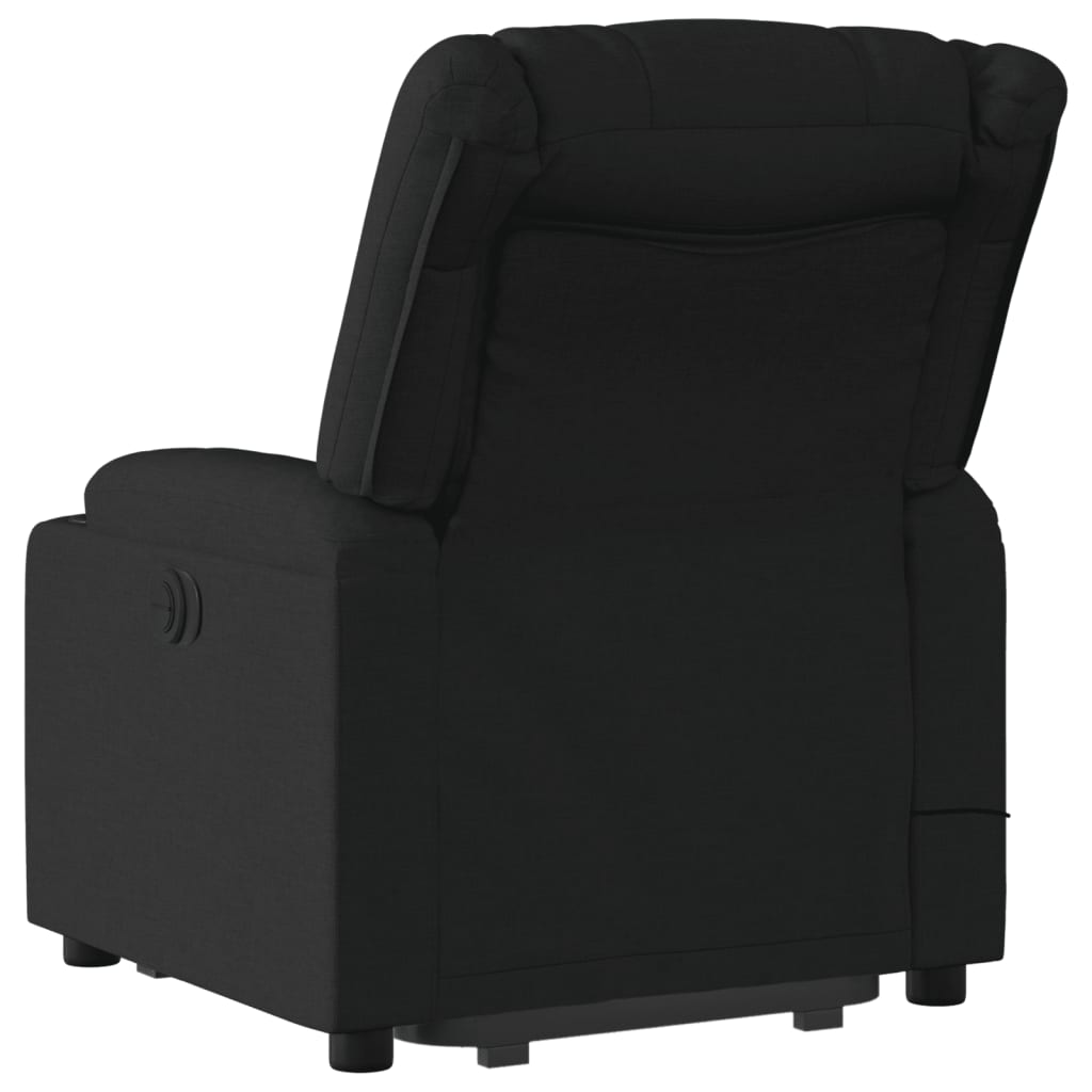 Fauteuil inclinable de massage électrique Noir Tissu