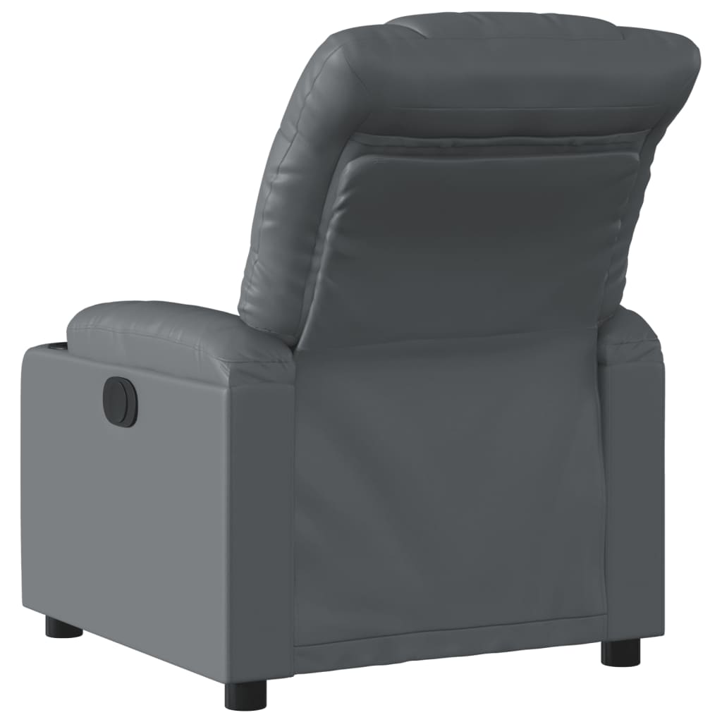 Fauteuil inclinable électrique Gris Similicuir Fauteuils vidaXL   