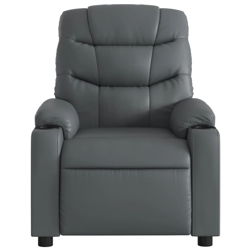 Fauteuil inclinable électrique Gris Similicuir Fauteuils vidaXL   