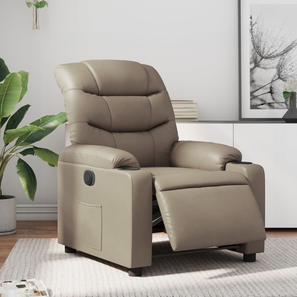 Fauteuil inclinable électrique Cappuccino Similicuir Fauteuils vidaXL   