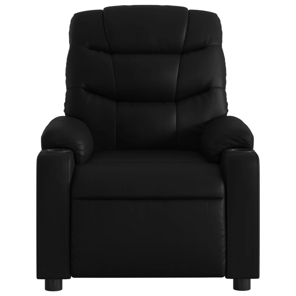 Fauteuil de massage inclinable électrique noir similicuir Fauteuils vidaXL   