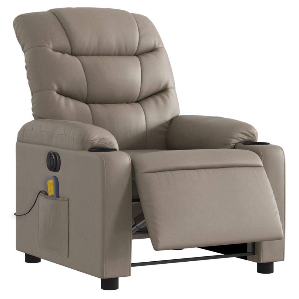 Fauteuil de massage inclinable électrique cappuccino similicuir Fauteuils vidaXL   