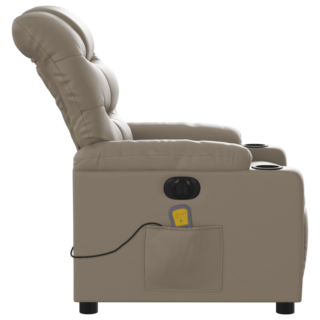 Fauteuil de massage inclinable électrique cappuccino similicuir Fauteuils vidaXL   