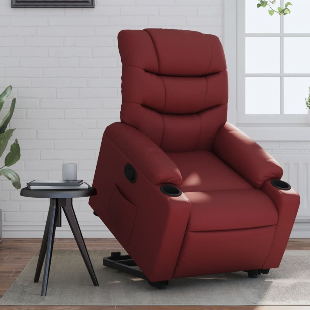 Fauteuil inclinable Rouge bordeaux Similicuir Fauteuils vidaXL   