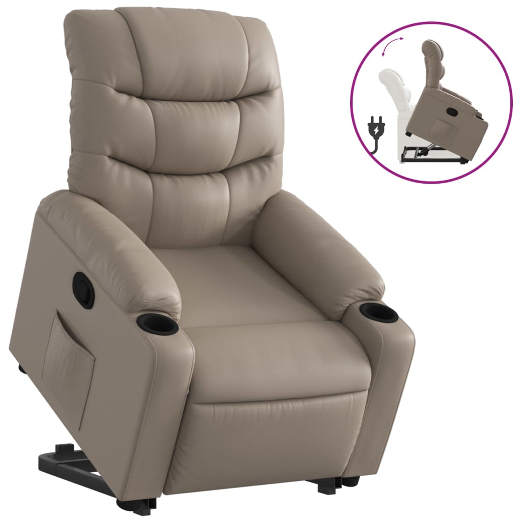 Fauteuil inclinable Cappuccino Similicuir Fauteuils vidaXL   