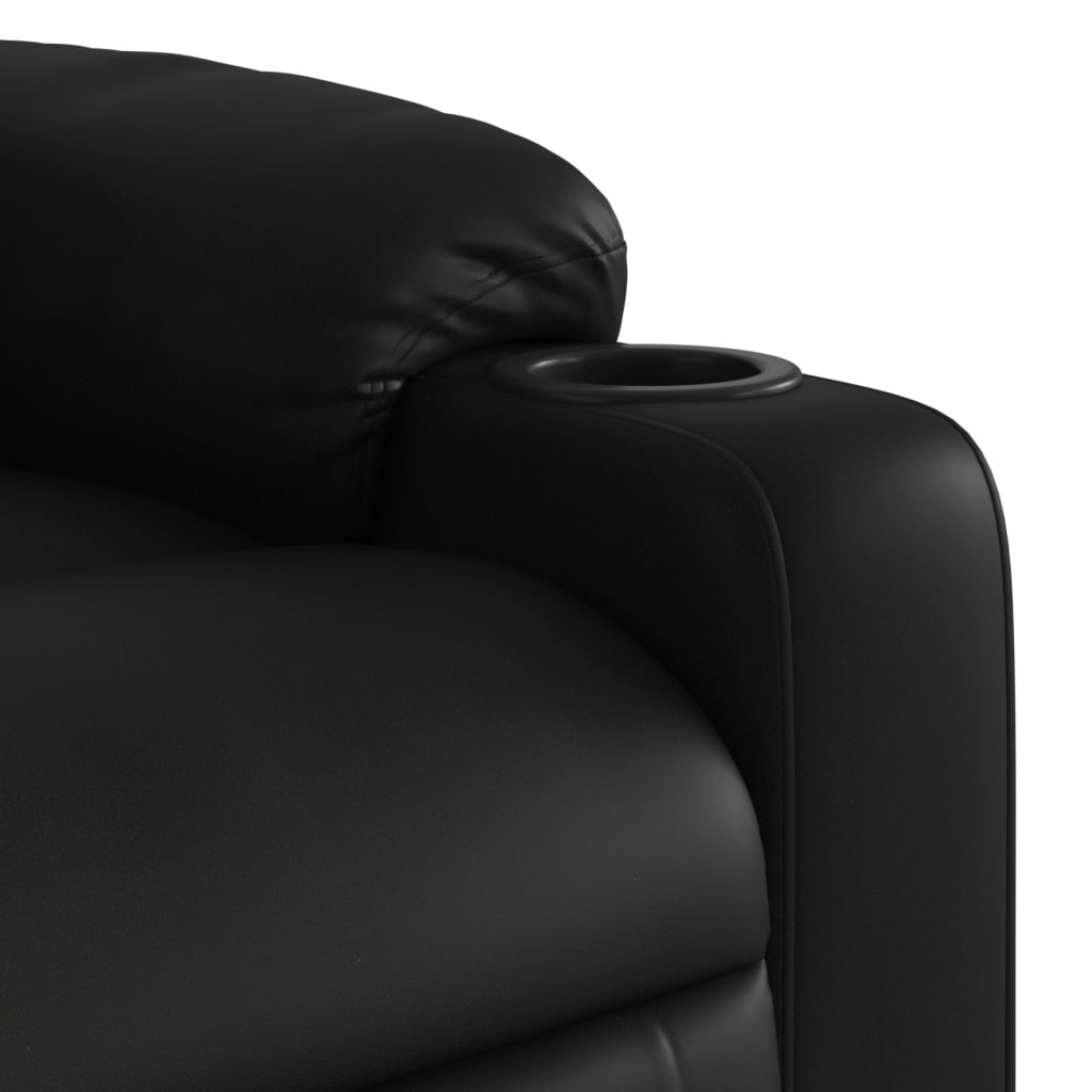 Fauteuil inclinable de massage Noir Similicuir Fauteuils vidaXL   